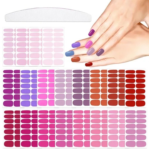 Vista 12 de 20 hojas de 440 piezas de diseños de moda, calcomanías de uñas completas para mujeres, uñas de los pies, calcomanías de esmalte de uñas de gel