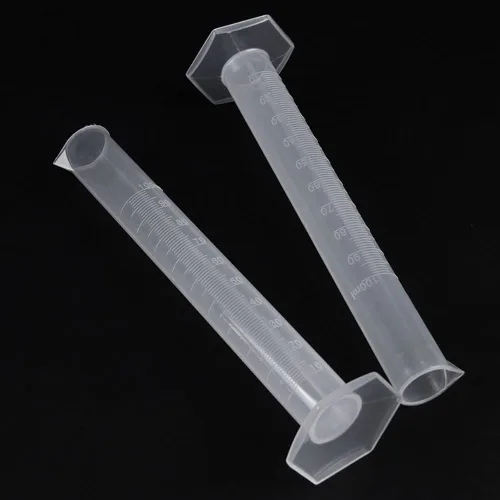 Vista 6 de Juego de cilindros graduados de plástico de 1.7 fl oz, cilindro de medición de polipropileno, cilindros de laboratorio con base hexagonal