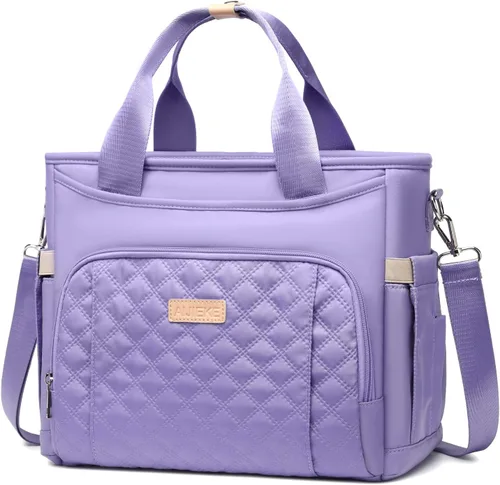 Vista 8 de AIJIEKE Lonchera térmica para hombres y mujeres, lonchera, bolsa de almuerzo para el trabajo, bolsa enfriadora grande a prueba de fugas con correa