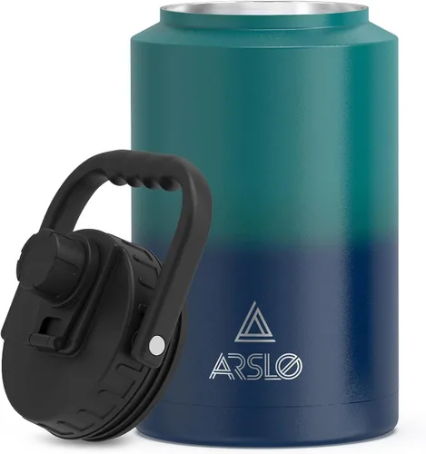 Vista 6 de Jarra Grande de Agua Aislada con Asa, Botella de Agua Aislada de Un Galón, Jarra de Agua de Acero Inoxidable de 1 Galón