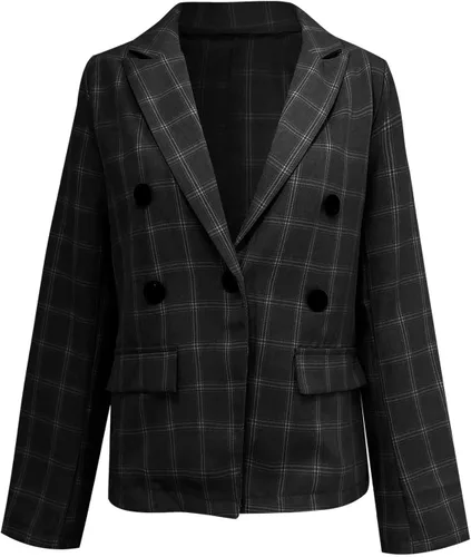 Vista 4 de Blazer para mujer, blazer de manga dividida, degradado, suave, a la moda, frente abierto, chaquetas marrones