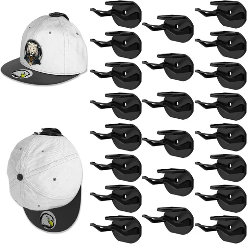 Vista 10 de Niunuerga Paquete de 16 Ganchos Adhesivos para Sombreros para Pared, Perchero Fuerte para Gorras de Béisbol, Organizador de Sombreros