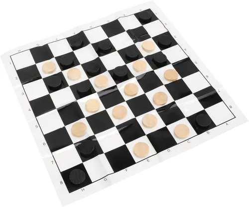 Vista 7 de Dilwe Juego de tablero de ajedrez de piezas, juego de mesa internacional de madera plegable portátil