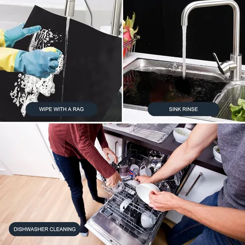 Vista 7 de Meegoo Revestimientos para horno para la parte inferior del horno, paquete de 2 tapetes de teflón antiadherentes grandes, gruesos y resistentes