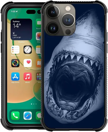 Vista 30 de CARLOCA Funda compatible con iPhone 15 Plus, diseño de gato Mumbai Clivia negro para iPhone 15 Plus, ultra protección, a prueba de golpes