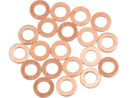 Vista 33 de X AUTOHAUX Anillo de sellado plano de cobre métrico M6 x 0.354 in x 0.039 in para tuerca de tornillo