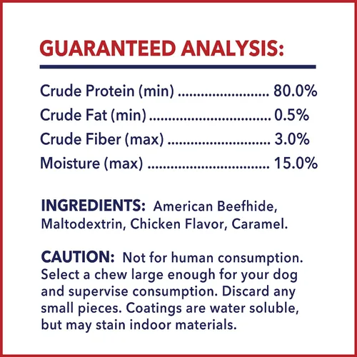 Vista 6 de Pet Factory American Beefhide - Mini rollos de golosinas masticables para perros de 3 a 3.5 pulgadas, sabor a pollo, 14 unidades/1 paquete