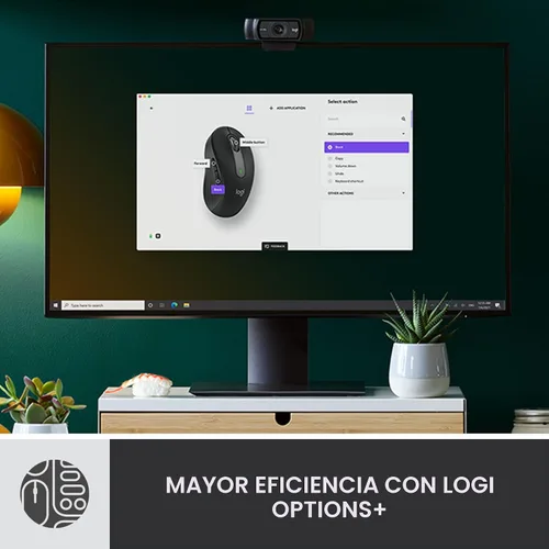 Vista 8 de Logitech Signature MK650 Combo para Negocios, Mouse y Teclado Inalámbricos, Logi Bolt, Bluetooth, SmartWheel, Certificado Globalmente, Grafito
