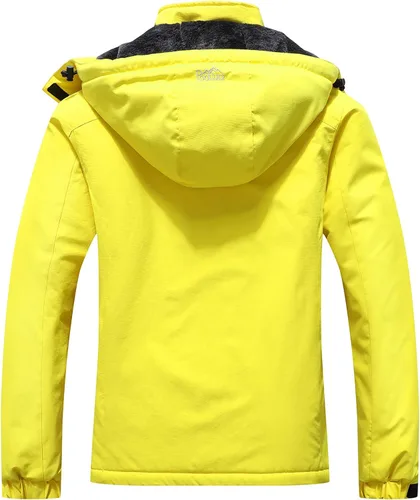 Vista 2 de Pooluly - Chaqueta de invierno para esquísnowboard para mujer, con capucha, impermeable, rompeviento