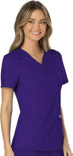 Vista 6 de Cherokee WW610 - Camiseta de ropa quirúrgica para mujer, estilo cruzado falso, para trabajar