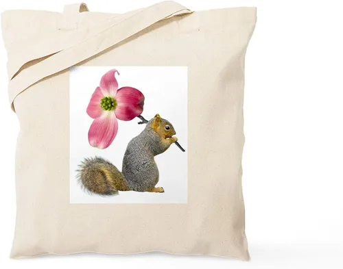Vista 8 de CafePress Bolsa de compras de lona beige natural reutilizable para rehabilitación de ardillas