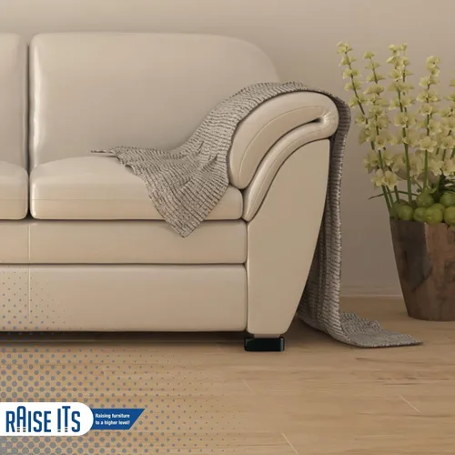 Vista 9 de Raise ITS Furniture Risers - Elevador de cama, color negro, 1 x 4 x 4 pulgadas (8 unidades)