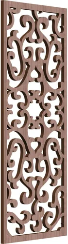 Vista 68 de 9 3/8 pulgadas de ancho x 24 3/8 pulgadas de alto x 1/4 de alto Smithfield paneles de pared de madera con calado, abedul