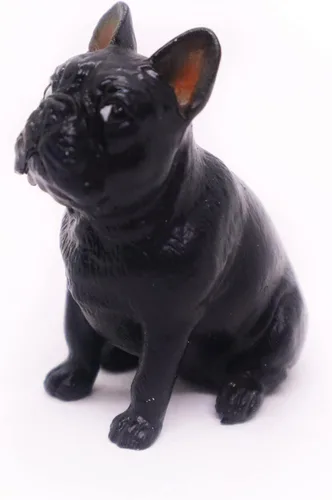Vista 3 de WitnyStore Figura de resina de perro carlino sentado de 1 pulgada para decoración de terrario, estatua coleccionable para coleccionistas adultos
