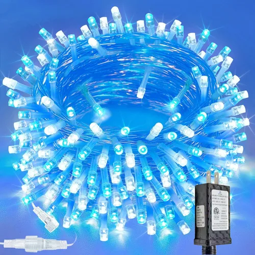 Vista 8 de Guirnalda de 200 luces LED conectables con control remoto, luces de Halloween para exteriores