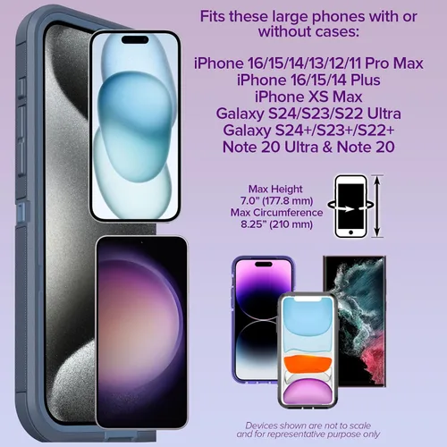Vista 2 de Cinturón para correr para iPhone 8 7 6s 6 Plus, Note 8, Galaxy S8 Plus y más - Se adapta con OtterBox Defender, funda para caminar - Para correr