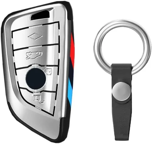 Vista 11 de Smart Remote Key Case Funda protectora para BMW 2 5 6 7 X1 X2 X3 X5 X6 Series con llavero