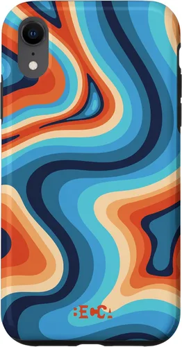 Vista 24 de Funda psicodélica para iPhone 16 Retro Groovy Liquid Swirl Hippie 70's 80's
