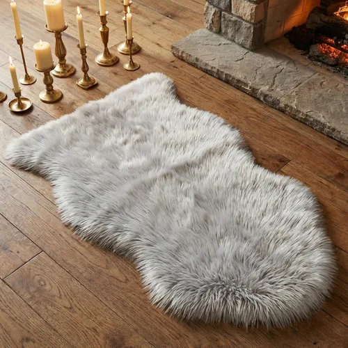 Vista 53 de duduta - Alfombra de pelo sintético de lana de oveja beige 2x3 pies, suave y esponjosa, funda para silla de pelo mullido, alfombra pequeña