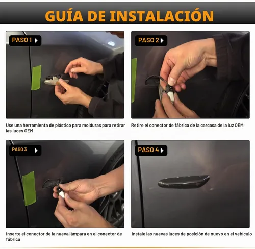 Vista 4 de Gempro Luces LED de señalización lateral blanca secuencial para BMW E84 E81 E82 E87 E88 E90 E91 E92 E93 E46 E53 X3 E83 X1 lente de humo, 2