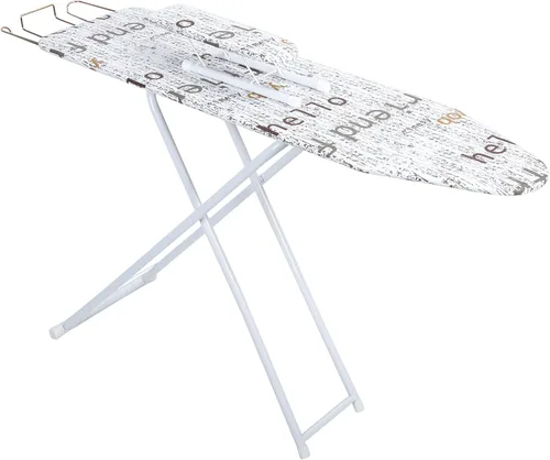 Vista 13 de Tabla de planchar de tamaño completo, mesa, altura ajustable, plegable, 42 pulgadas con cubierta resistente al calor (azul)