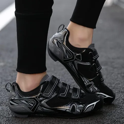 Vista 6 de Patavinity Zapatos de ciclismo unisex para bicicleta y bicicleta+ con tacos de bicicleta compatibles con Delta