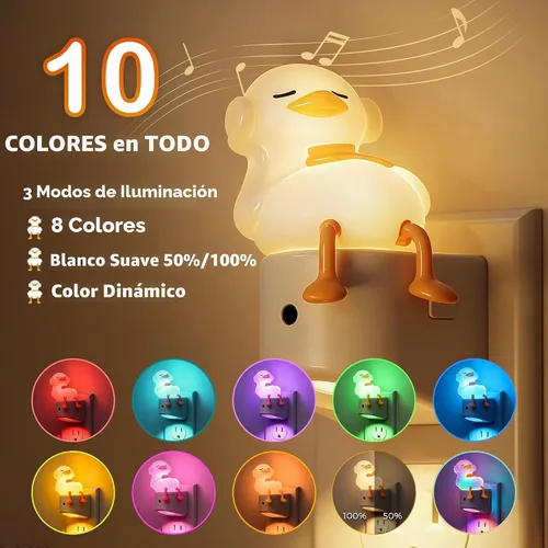 Vista 2 de L LOHAS LED Luz nocturna enchufable para niños, lindo pato, cambio