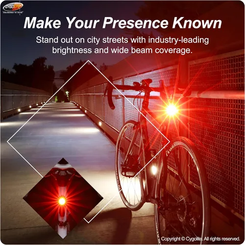 Vista 3 de Cygolite Slingshot 210 and 160 Lumen Bike Taillight Series, USB-C Rechargeable, User Adjustable Flash Speeds, 7 Night & Daytime Modes, Sleek and