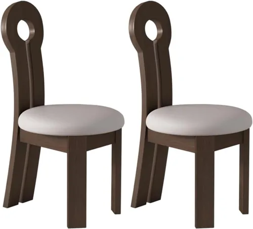 Vista 72 de YVYKFZD Dining Chairs Set, Solid Wood Dining Room Chair, Upholstered Kitchen Chairs, Unique Key-Shaped Living Room Chair, for Offices Bedroom Study