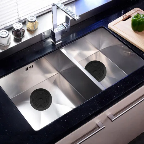 Vista 5 de V-TOP Tapón de Desagüe de Bañera Paquete de 2, Tapón de Bañera de Silicona de 5 Pulgadas Cubierta de Desagüe de Ducha, Tapón de Bañera Retenedor