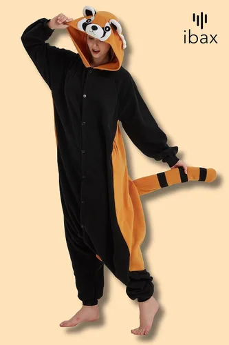 Vista 6 de IBAX Polar Fleece Adult Animal Onesie Pajama. Adult onesie costume. Animal onesies for adults. Halloween onesie adult.