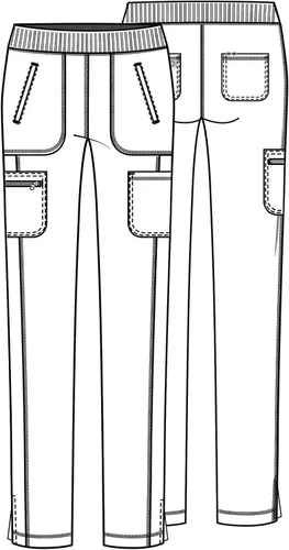 Vista 7 de Cherokee Infinity CK065A - Pantalones quirúrgicos sin cierre para mujer