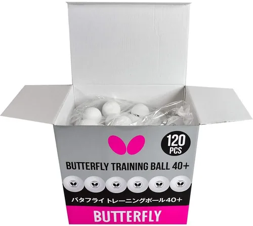 Vista 6 de Butterfly 40+ Training Ball 40+ Ball Used for Training – Available in a Box of 6 or 120 White Training Balls – Comparable to a Three-Star Ball and
