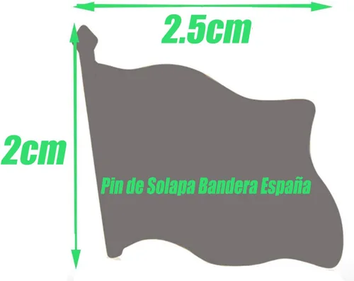 Vista 3 de Paquete de 102050100 pines de solapa de metal con bandera de España ondeando pines españoles a granel insignia patriótica regalos de recuerdo