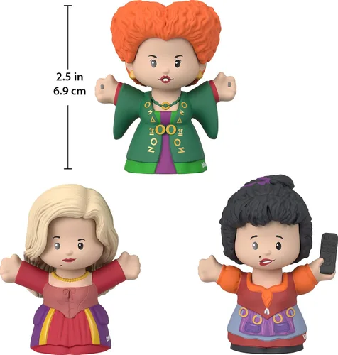 Vista 3 de Little People Collector Edición Especial de Película de Disney Hocus Pocus para Adultos y Fans, 3 Figuras en un Paquete de Exhibición