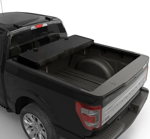 Vista 4 de Low Profile Flip-Up Tonneau Cover Fits 2004-2014 Ford F-150 2004-2014 F-150