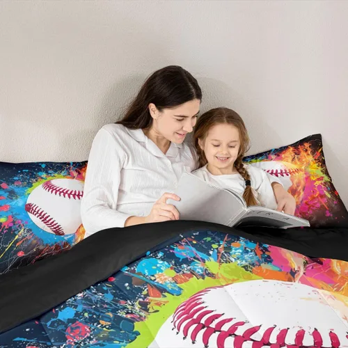 Vista 113 de Juego de ropa de cama de baloncesto para niños y adolescentes, juego de edredón deportivo para niños, tamaño matrimonial, suave, ligero, decoración