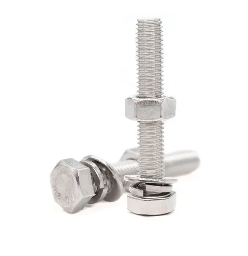 Vista 17 de 1 paquete M10 x 170mm Tornillos hexagonales pernos hexagonales con tuercas hexagonales M10 arandelas planas/arandelas de resorte de bloqueo