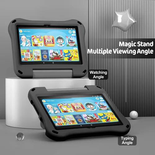 Vista 2 de DiHines - Funda para tablet de 8 pulgadas (compatible con 12ª/10ª generación, versión 2022/2020), fundas ligeras para niños con soporte para tableta