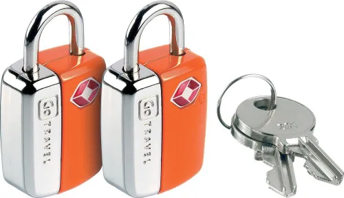 Vista 3 de Go Travel Candados de llave TSA, cerradura de maleta con 2 llaves por cerradura, cerraduras aprobadas por la TSA para equipaje, artículos esenciales
