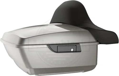 Vista 40 de Moto Onfire King Tour - Maletero con almohadilla de respaldo para Harley Touring 1997+ (Barracuda Silver)
