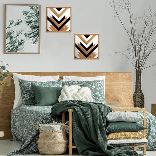 Vista 6 de Yulejo 2 piezas de decoración de pared azteca para baño occidental, decoración del hogar occidental, decoración del suroeste mexicano rústico