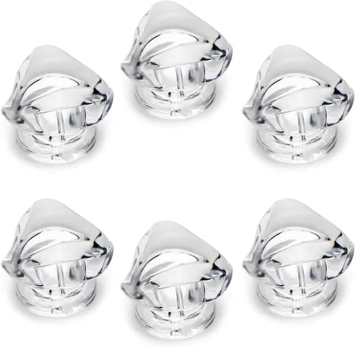 Vista 12 de MroMax 2 piezas de mango pequeño, perilla acrílica de diamante, mini perillas autoadhesivas, perilla de tamaño pequeño de 0.748 in de diámetro