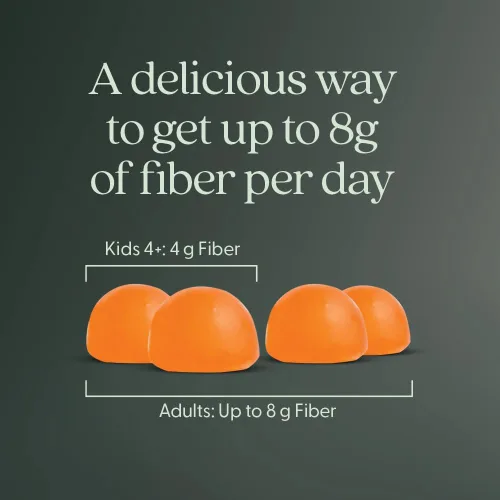 Vista 5 de New Chapter Gomitas de fibra orgánica para adultos y niños (a partir de 4 años), fibra prebiótica a base de plantas para la salud digestiva