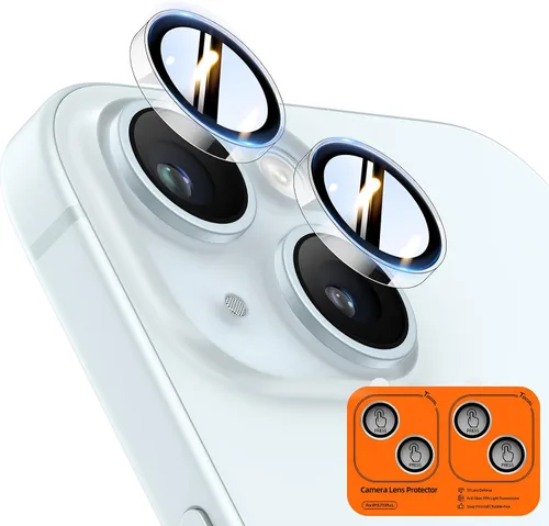 Vista 25 de TOCOL Protector de lente de cámara para iPhone 13 / iPhone 13 Mini vidrio templado HD individual resistente a los arañazos, accesorios compatibles