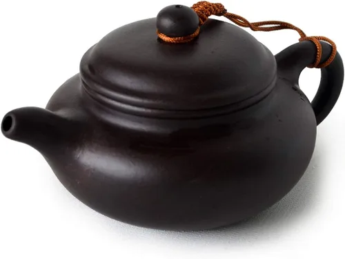 Vista 6 de Tetera 8.6oz té chino gongfu genuino negro arcilla Zisha Classics Pot Infusers té