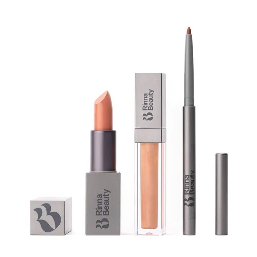 Vista 18 de Rinna Beauty Icon Lip Kit - Amelia - Kit de labios todo en uno, incluye lápiz labial, brillo de labios, delineador de labios, aspecto rosa dulce
