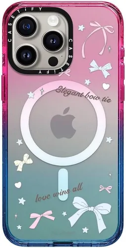 Vista 11 de CASETiFY Funda para iPhone 15 Pro Max, compatible con MagSafe Protección contra caídas de grado militar 4x de 8.2 pies Cheetah Paradise Pink