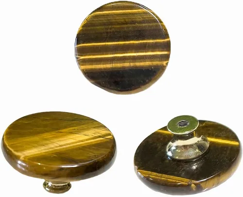 Vista 7 de 3 pomos de obsidiana negra para cajones, pomos de piedras preciosas naturales, tiradores de piedra de cristal negro, manijas de gabinete de piedras
