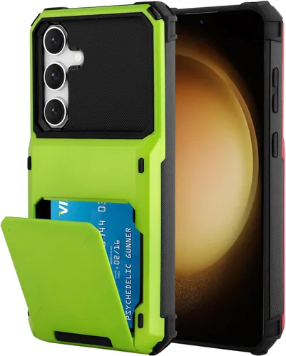 Vista 48 de Funda tipo cartera para Samsung Galaxy S22 con ranura para 2 tarjetas de crédito Funda a prueba de golpes Hybrid Heavy Duty Protection Armor Funda